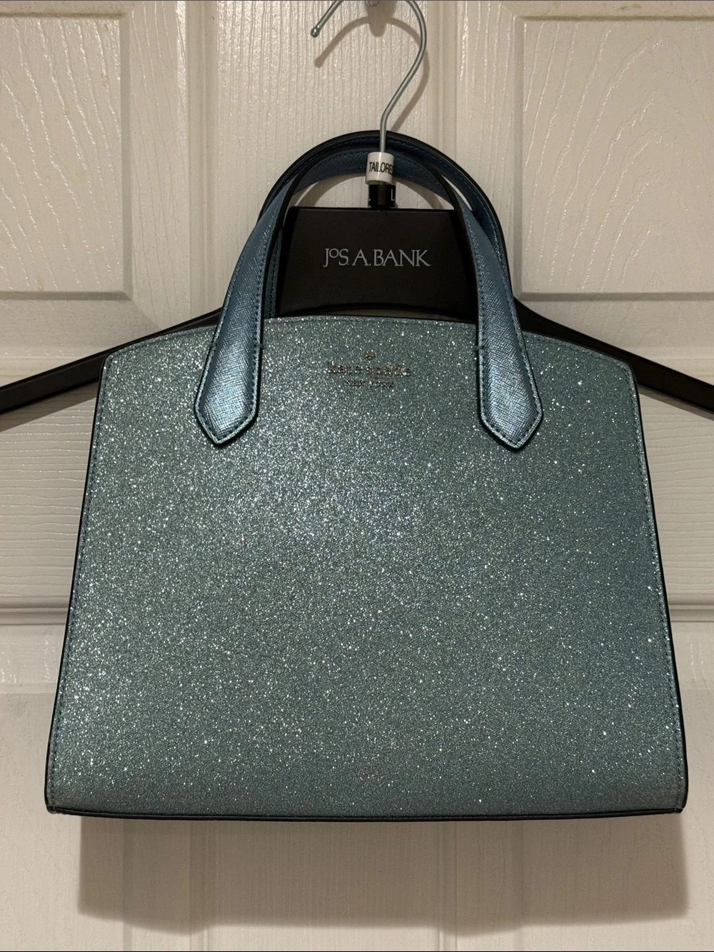 kate spade Glitter Top-Handle Satchel in Light Blue
